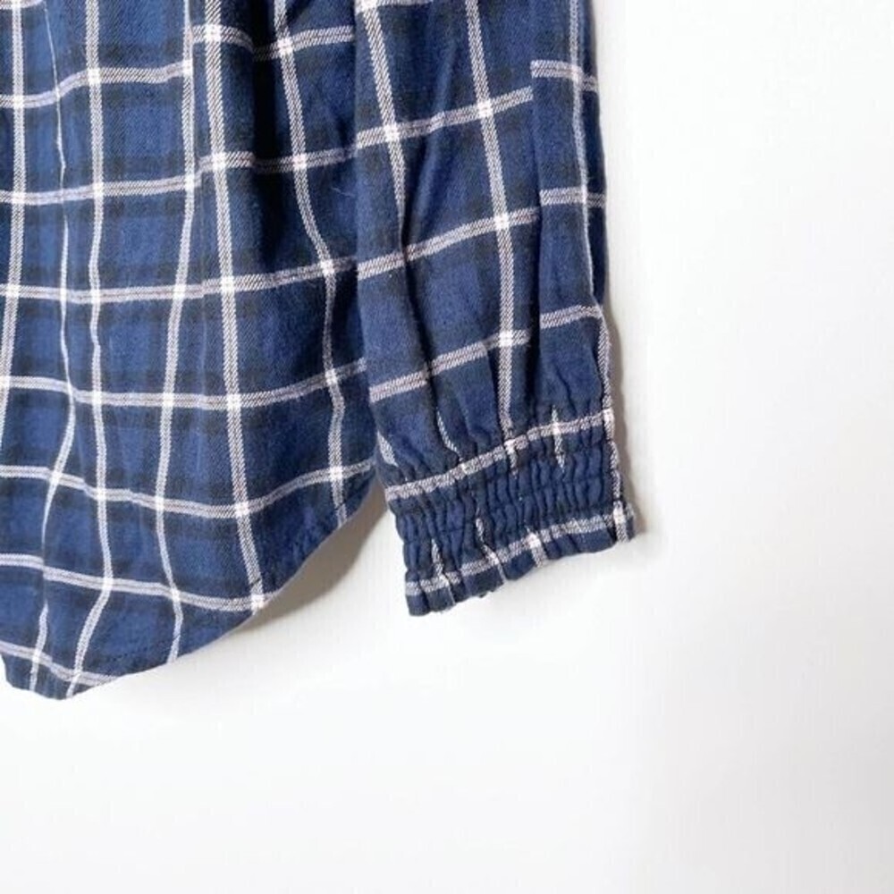 41 HAWTHORN Mataya Smocked Flannel Shirt  - Picture 10 of 11
